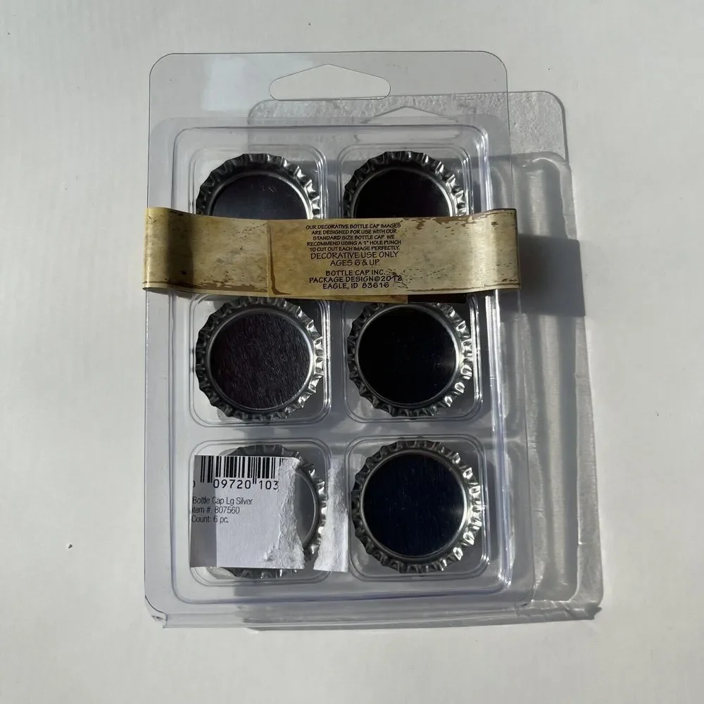 Decorative Bottle Caps for Crafting Jewelry - 24 Caps Total